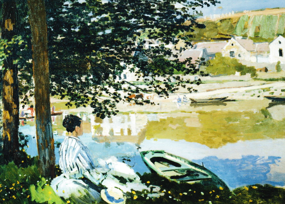 Kunstkarte Claude Monet "Am Ufer der Seine bei Bennecourt" Kunstkarte Claude Monet "Am Ufer der Seine bei Bennecourt"