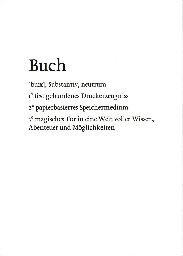 Lexikarte "Buch" Lexikarte "Buch"