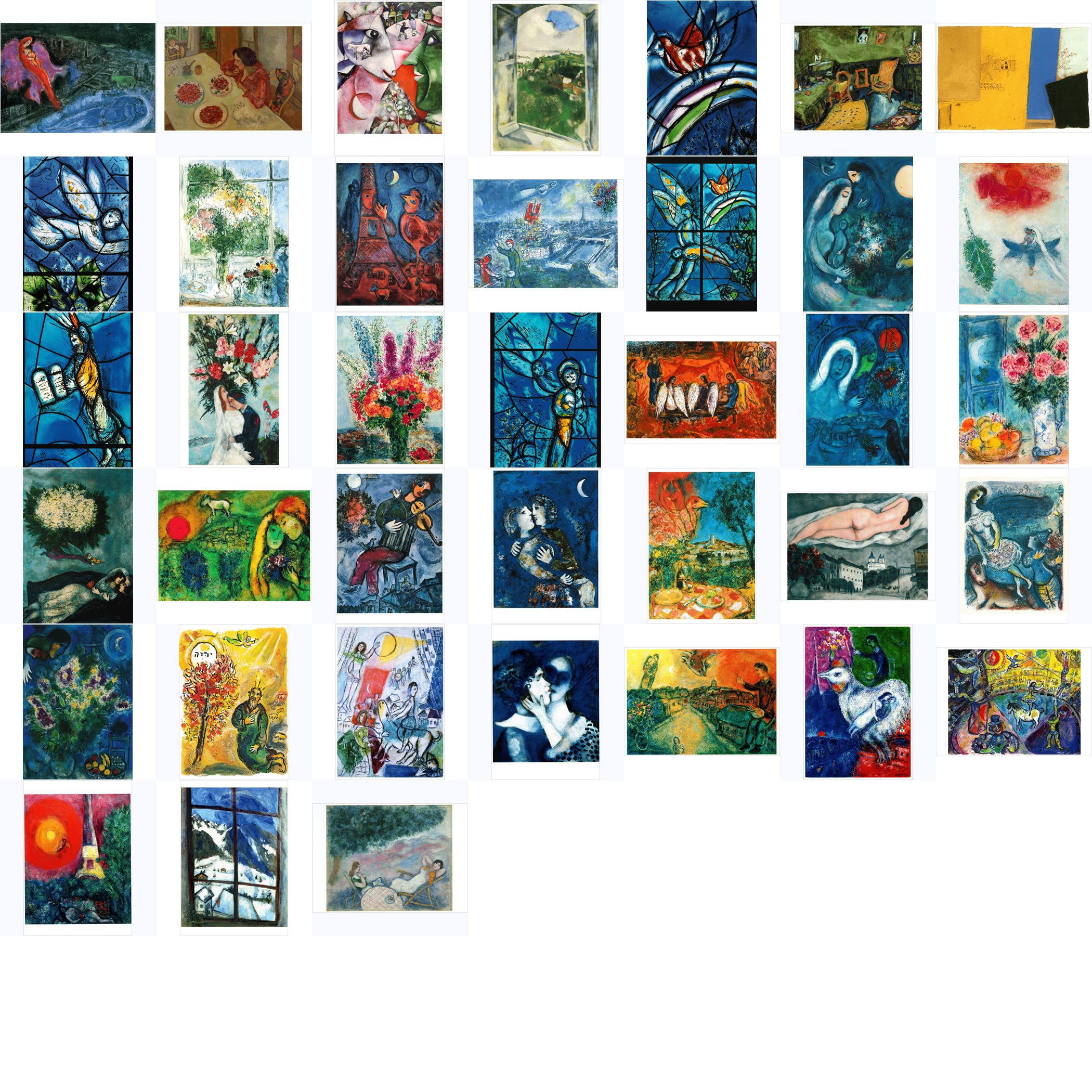 Kunstkarten-Komplett-Set Marc Chagall