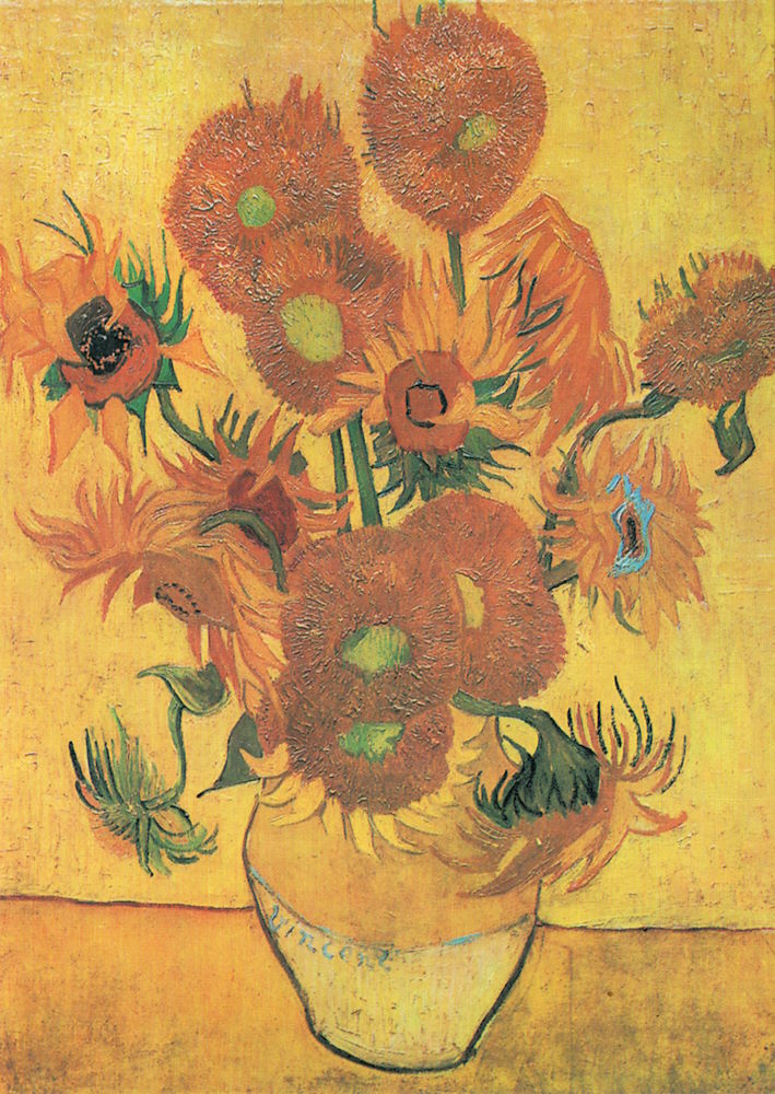 Kunstkarte Vincent van Gogh "15 Sonnenblumen"