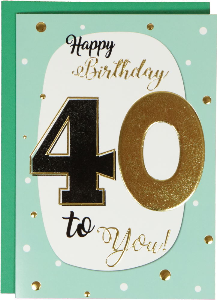 Glückwunschkarte Geburtstag: Best Age Happy Birthday to You! 40!