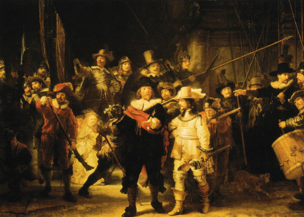 Kunstkarte Rembrandt van Rijn "Die Nachtwache" Kunstkarte Rembrandt "Die Nachtwache"