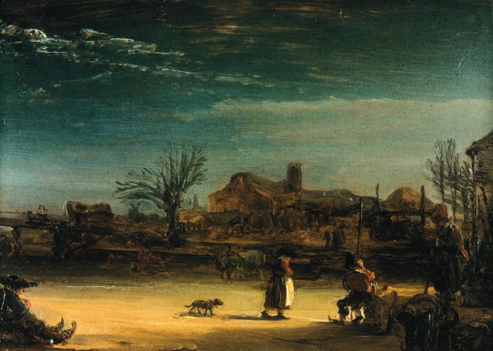 Kunstkarte Rembrandt van Rijn "Winterlandschaft" Kunstkarte Rembrandt "Winterlandschaft"