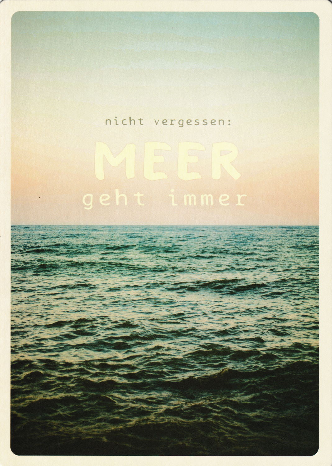 Up-Card - Die Karte zum Aufstellen "Meer geht immer" Up-Card - Die Karte zum Aufstellen "Meer geht immer"