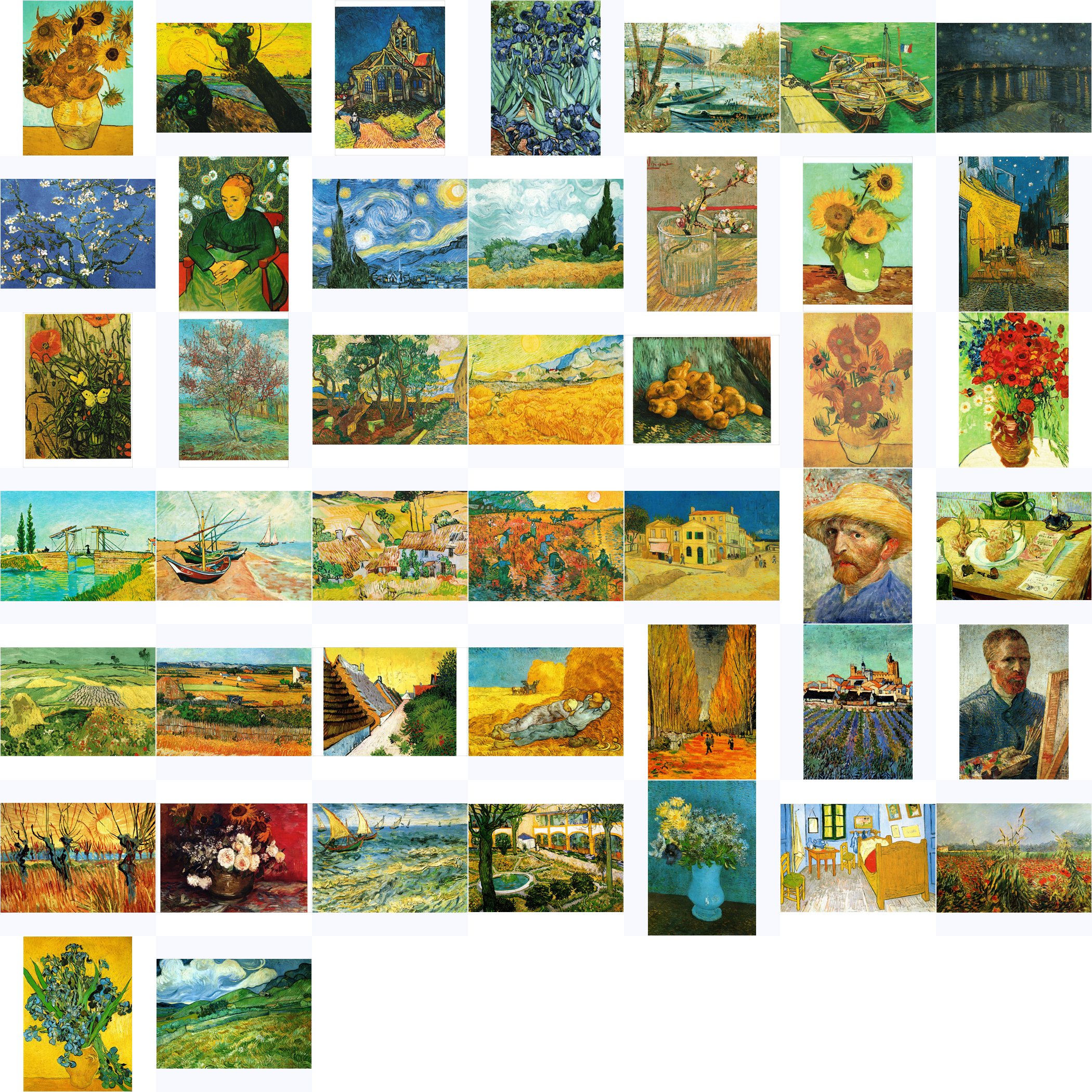 Kunstkarten-Komplett-Set Vincent van Gogh