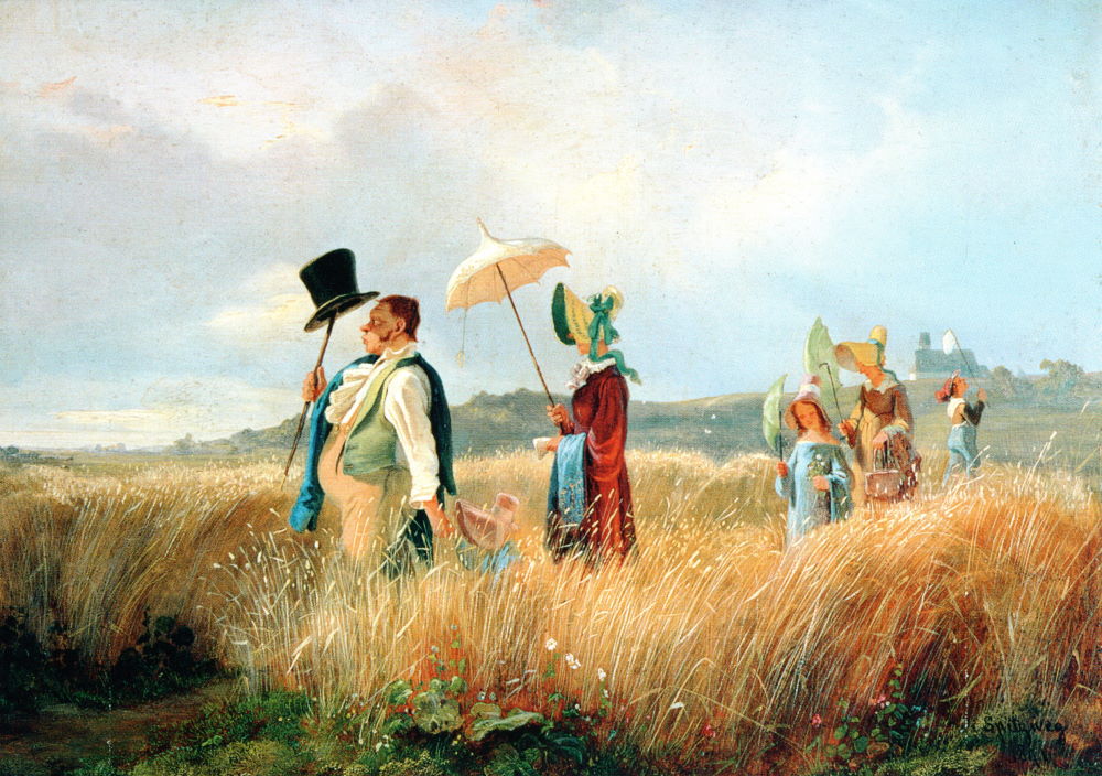Kunstkarte Carl Spitzweg "Der Sonntagsspaziergang" Kunstkarte Carl Spitzweg "Der Sonntagsspaziergang"