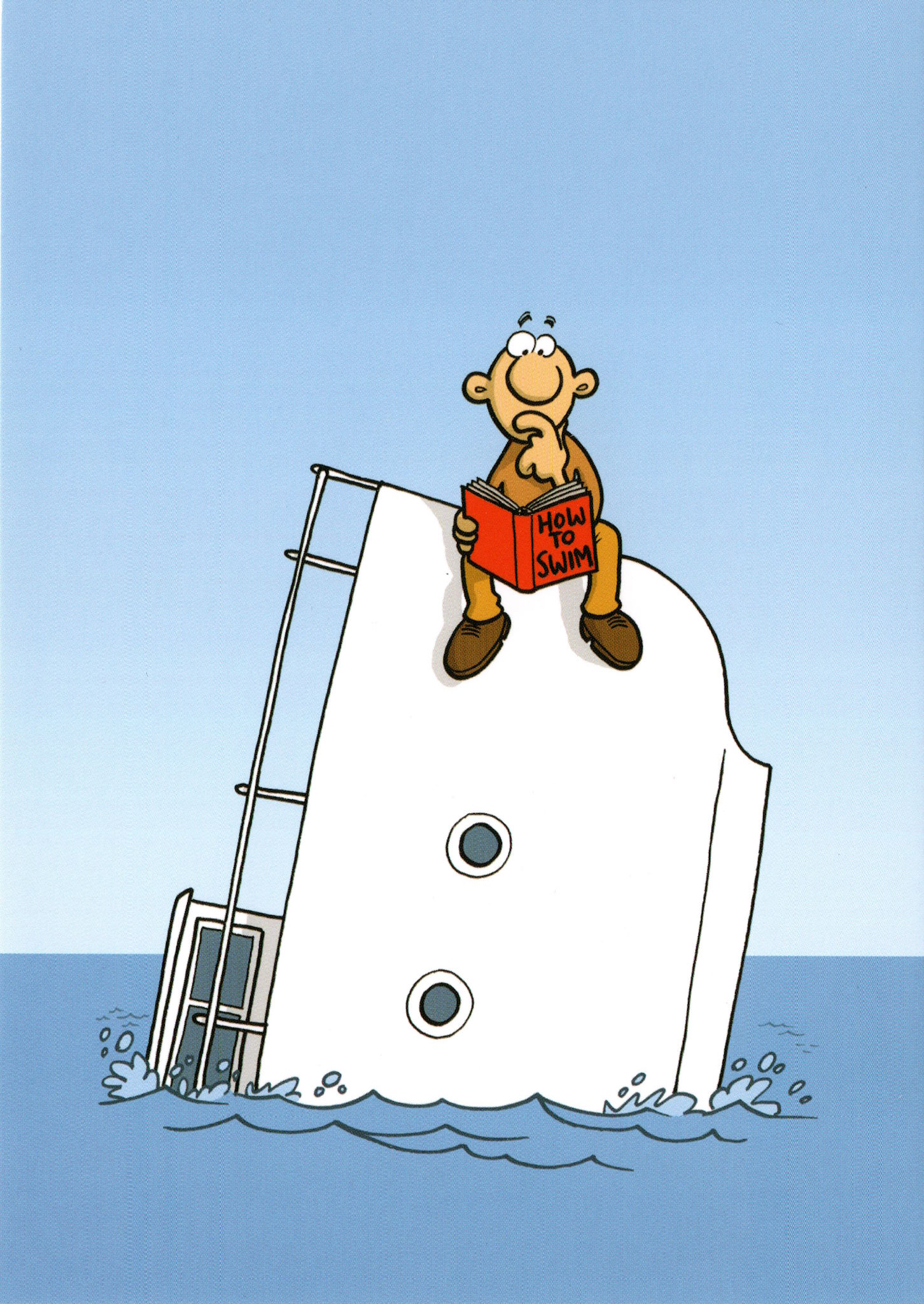 Postkarte Miguel Fernandez "How to swim"