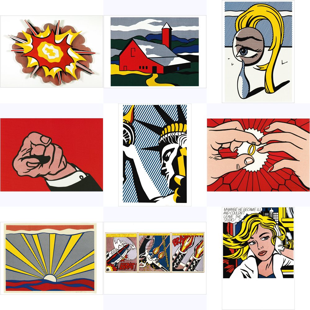 Kunstkarten-Komplett-Set Roy Lichtenstein