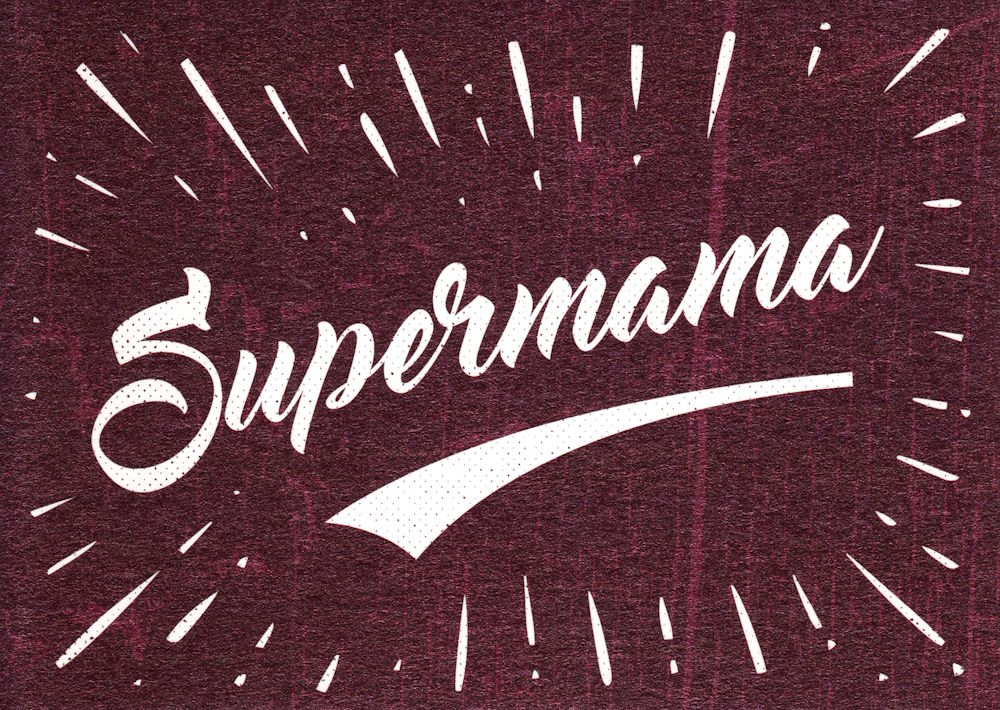 Postkarte "Supermama"