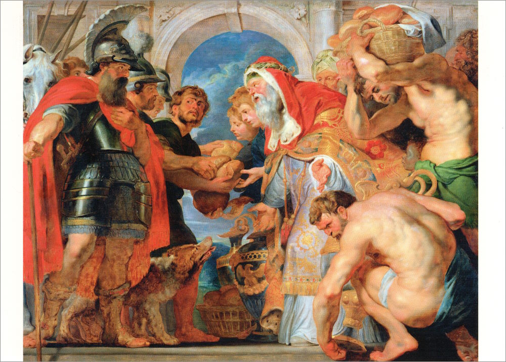 Kunstkarte Peter Paul Rubens "Abraham und Melchisedech"