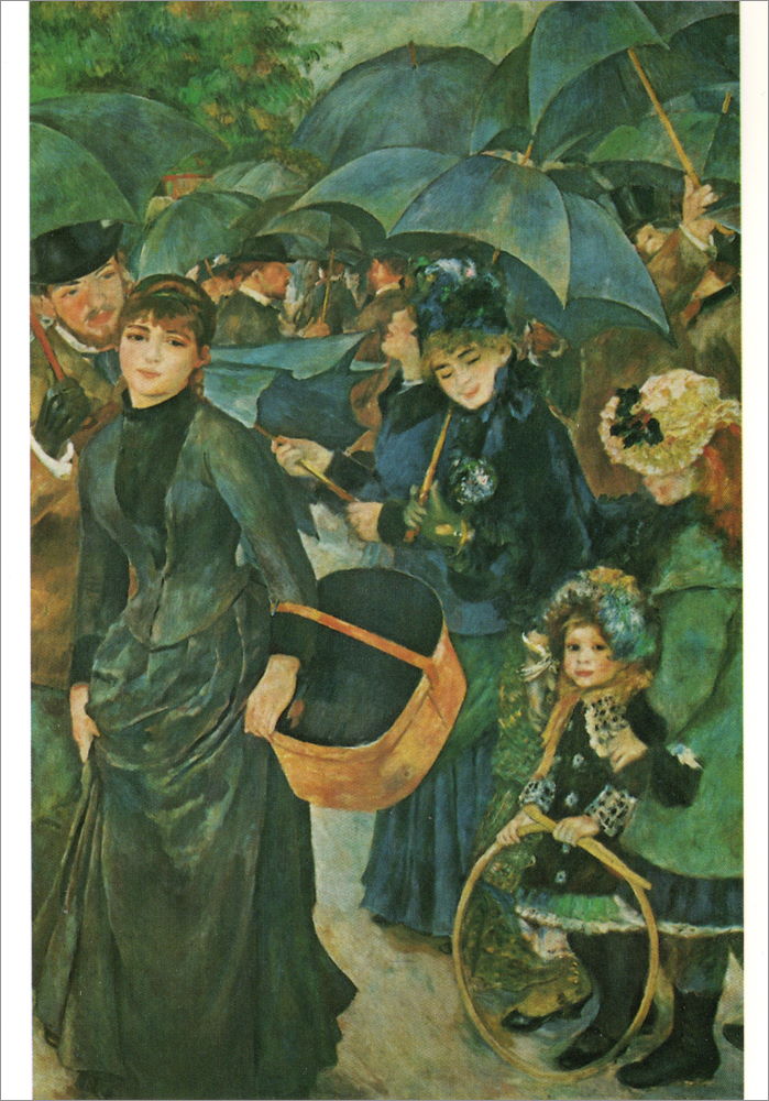 Kunstkarte Pierre Auguste Renoir "Die Regenschirme"