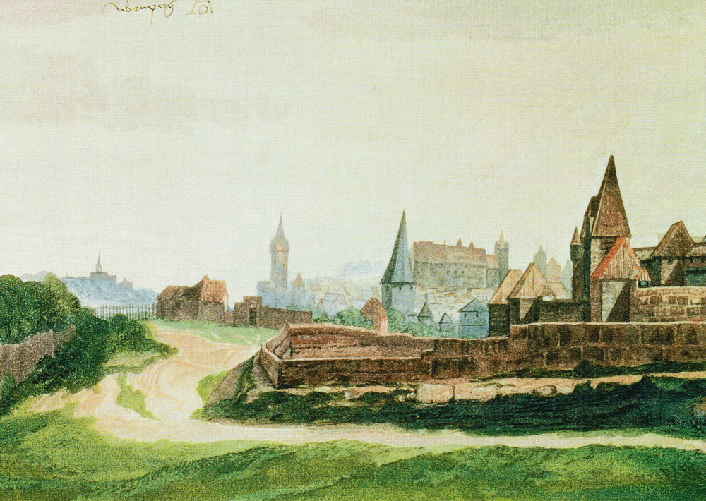 Kunstkarte Albrecht Dürer "Nürnberg (Westteil der Stadt)" Kunstkarte Albrecht Dürer "Nürnberg (Westteil der Stadt)"
