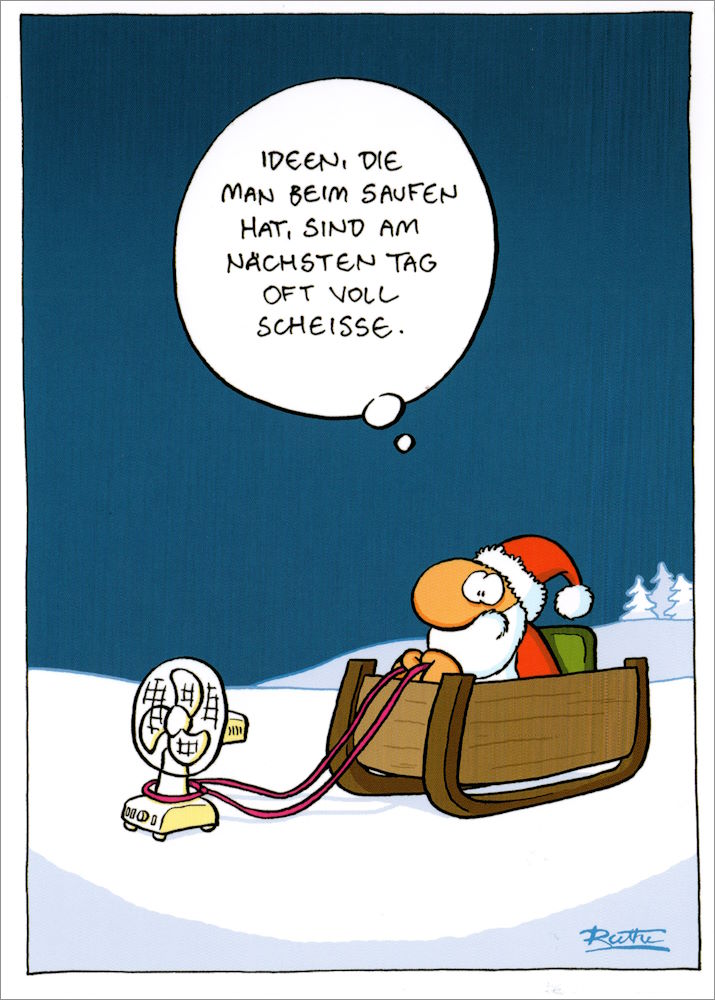 Postkarte Ralph Ruthe "Ideen, die man beim Saufen hat, ..." Postkarte Ralph Ruthe "Ideen, die man beim Saufen hat, ..."
