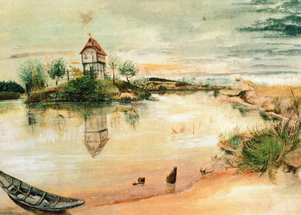 Kunstkarte Albrecht Dürer "Weiherhäuschen" Kunstkarte Albrecht Dürer "Weiherhäuschen"