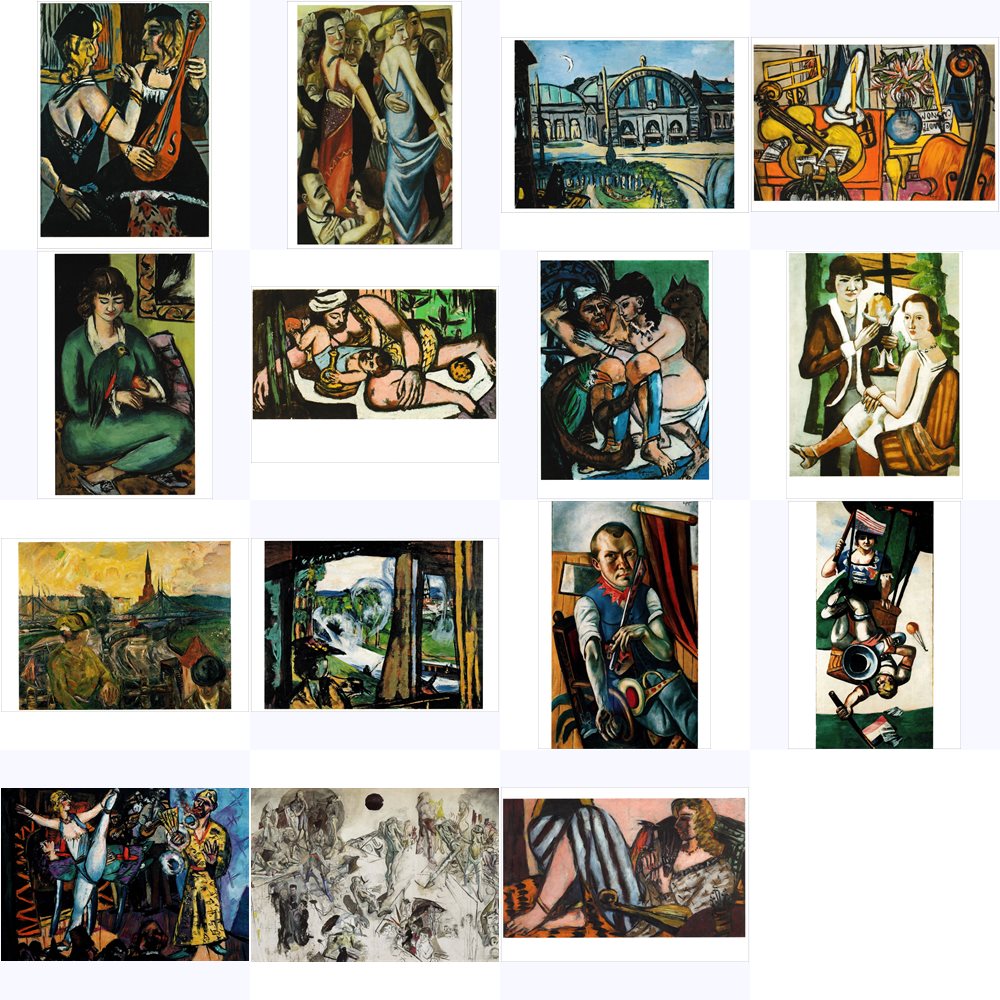 Kunstkarten-Komplett-Set Max Beckmann