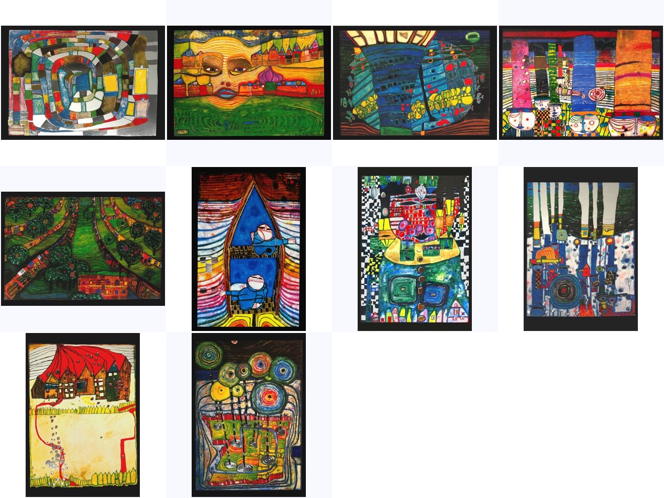 Kunstkarten-Set Friedensreich Hundertwasser I
