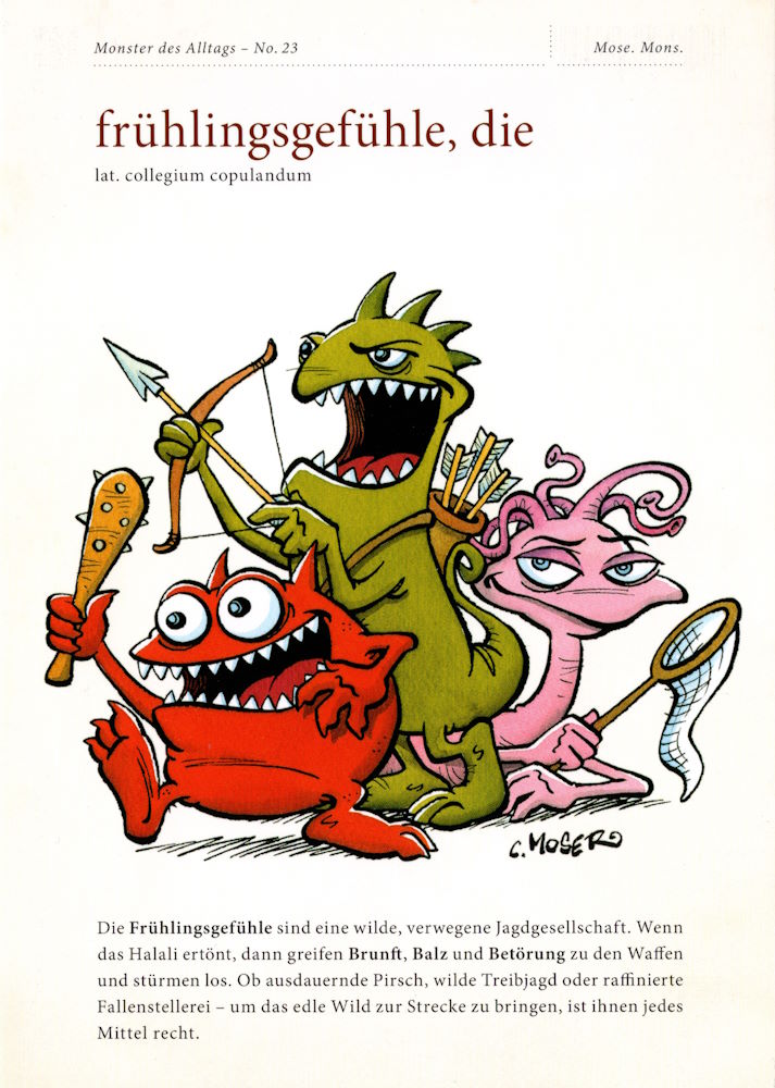 Postkarte "Monster des Alltags - No. 23: frühlingsgefühle, die"