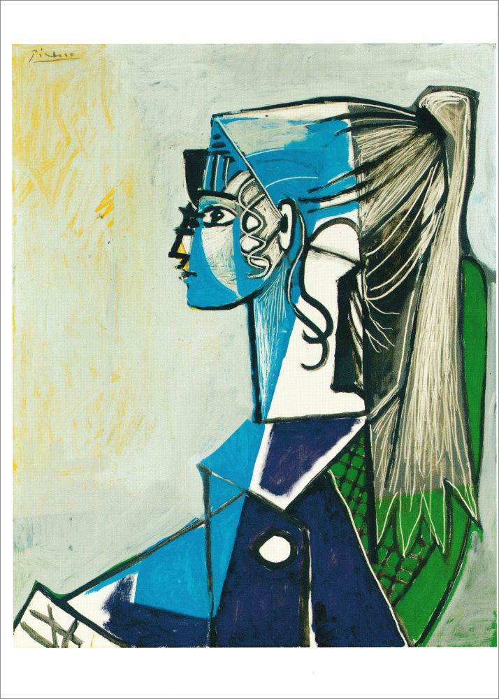 Kunstkarte Pablo Picasso "Sylvette in einem grünen Armsessel"