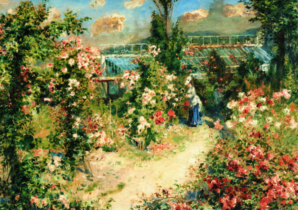 Kunstkarte Pierre Auguste Renoir "Das Gewächshaus"