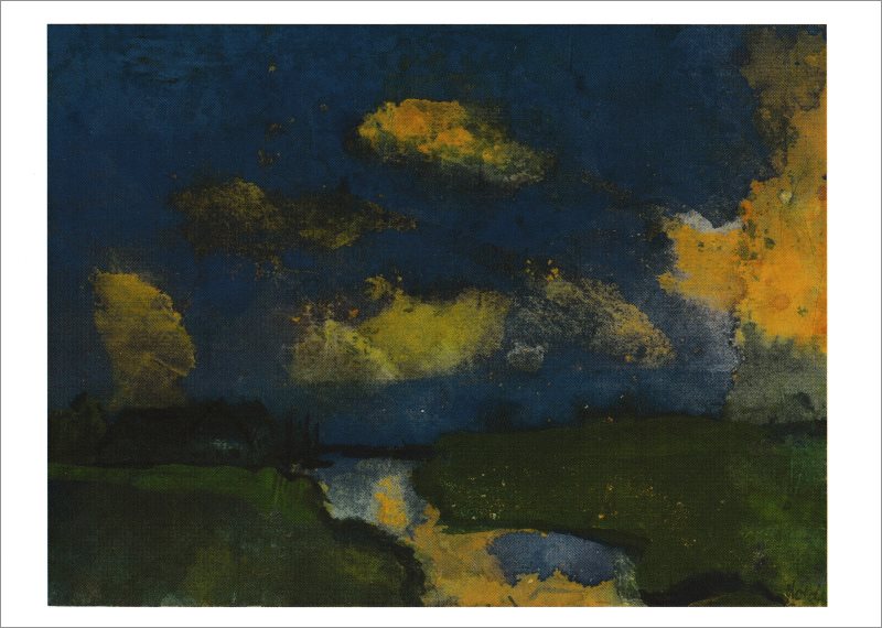 Kunstkarte Emil Nolde "Gehöft am Kanal" Kunstkarte Emil Nolde "Gehöft am Kanal"