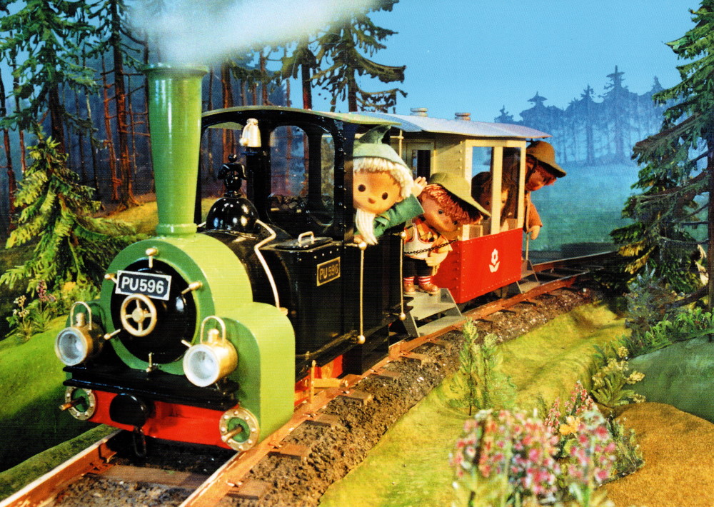 Postkarte "Unser Sandmännchen: Sandmännchen als Lokführer im Harz" Postkarte "Unser Sandmännchen: Sandmännchen als Lokführer im Harz"