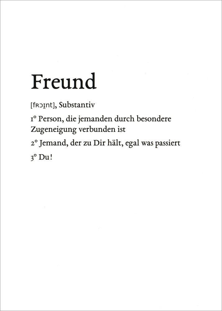 Lexikarte "Freund" Lexikarte "Freund"