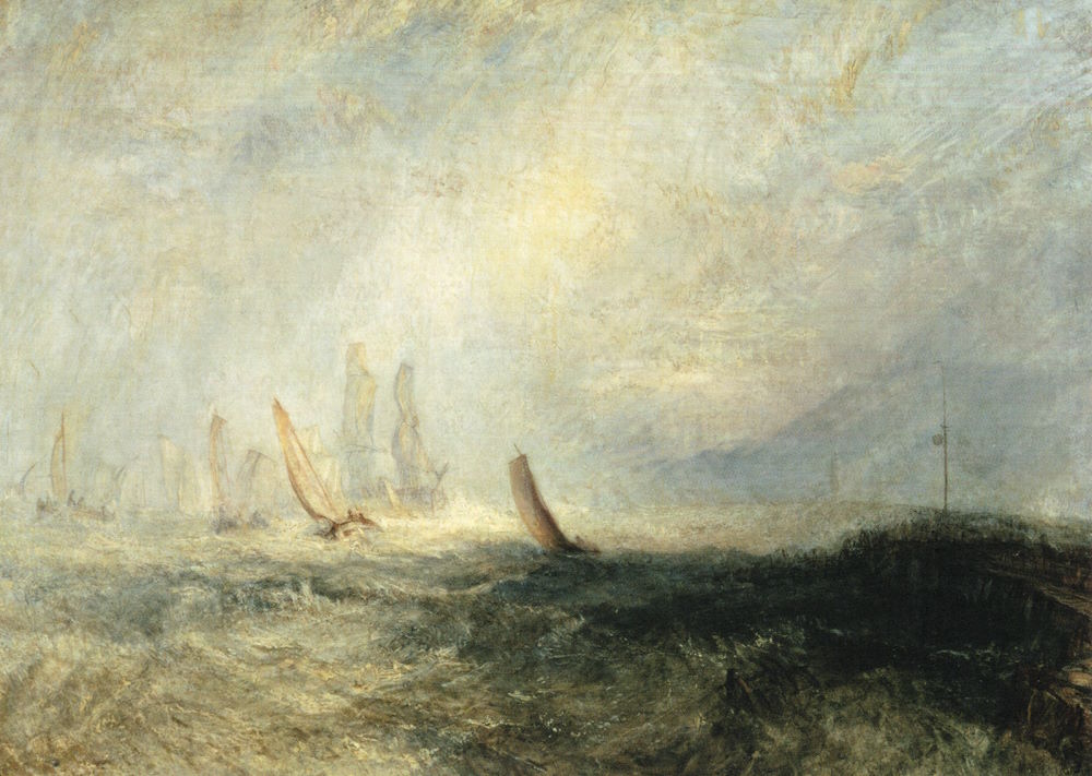 Kunstkarte William Turner "Fischerboote bringen ein manövrierunfähiges ..."