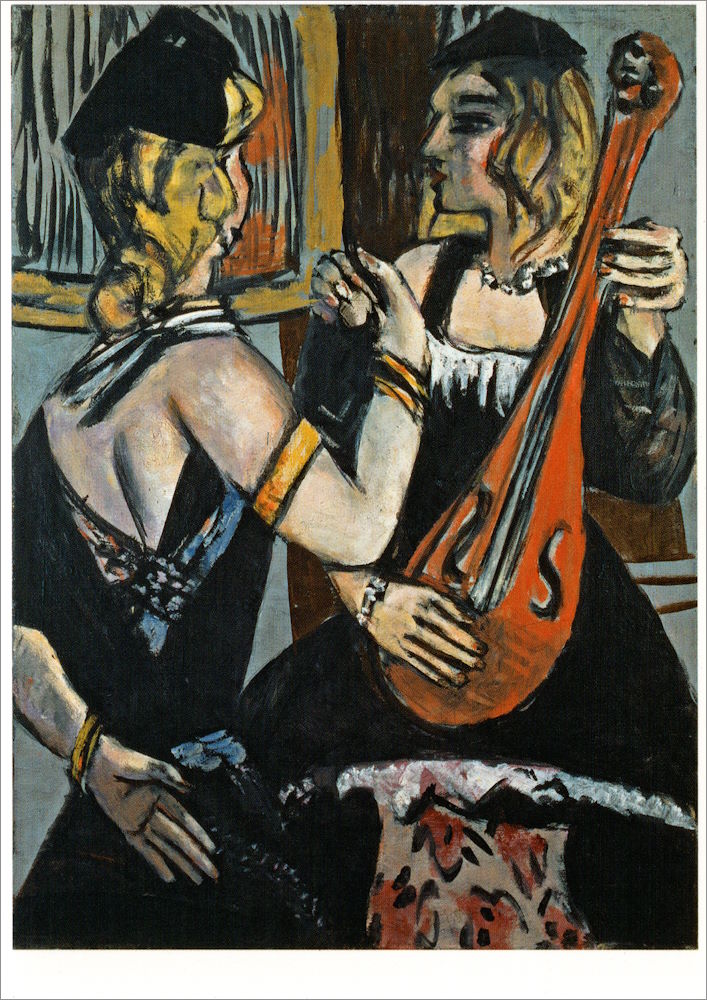 Kunstkarte Max Beckmann "Kabarettistinnen" Kunstkarte Max Beckmann "Kabarettistinnen"