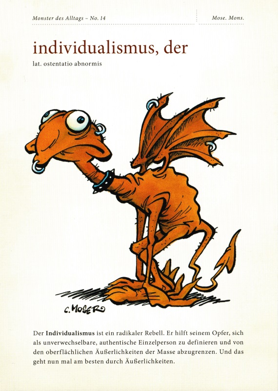 Postkarte "Monster des Alltags - No. 14: individualismus, der"