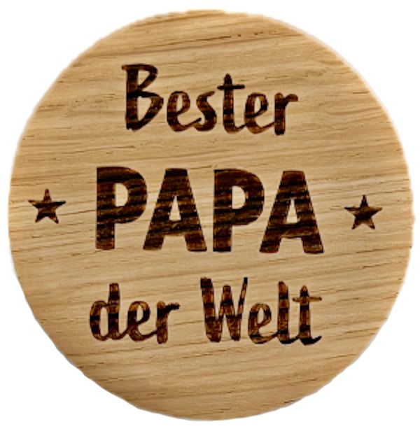 Holzmagnet "Bester PAPA der Welt"
