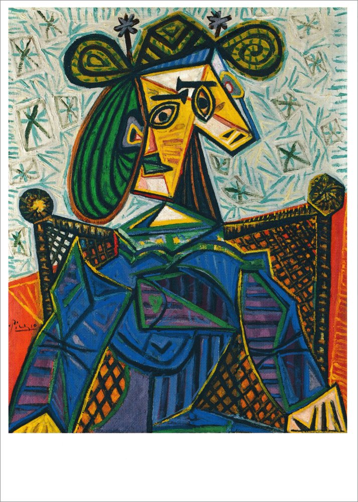 Kunstkarte Pablo Picasso "Femme assise dans un fauteuil" Kunstkarte Pablo Picasso "Femme assise dans un fauteuil"