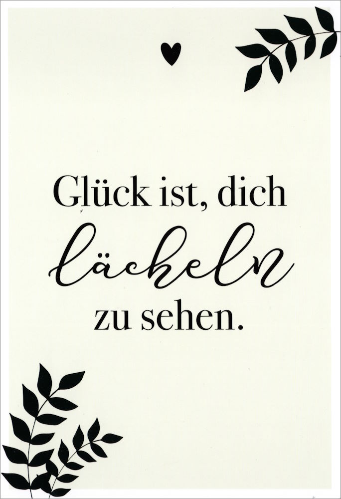 Euroformat-Postkarte "Glück ist, dich lächeln zu sehen."