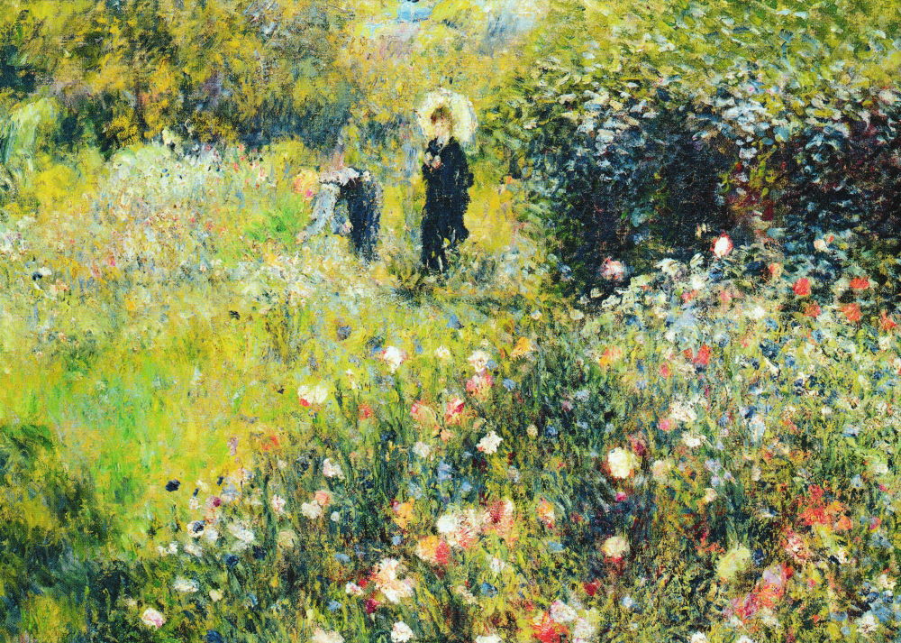 Kunstkarte Pierre Auguste Renoir "Frau mit Sonnenschirm in einem Garten" Kunstkarte Pierre Auguste Renoir "Frau mit Sonnenschirm in einem Garten"