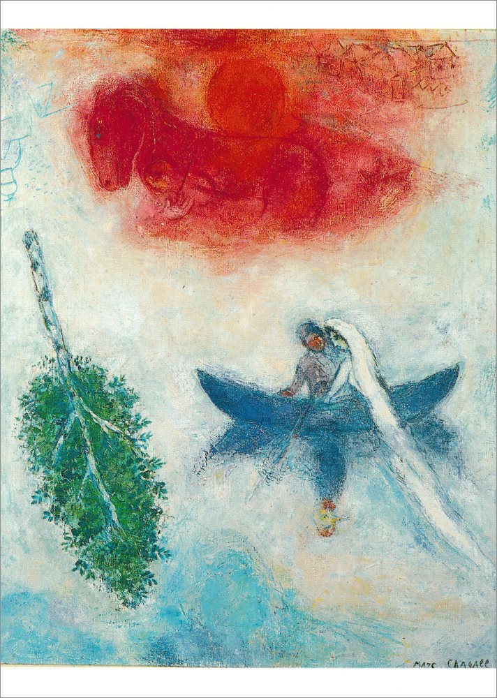 Kunstkarte Marc Chagall "Die Barke" Kunstkarte Marc Chagall "Die Barke"