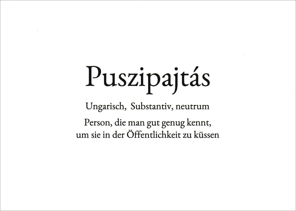Wortschatz-Postkarte "Puszipajtás" Wortschatz-Postkarte "Puszipajtás"