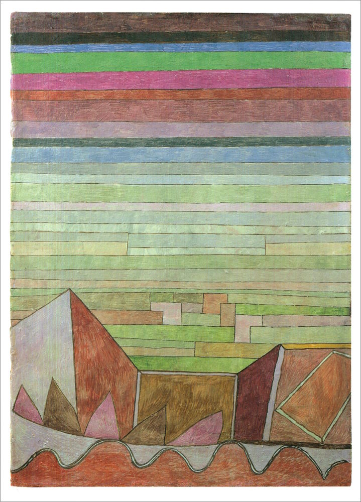 Kunstkarte Paul Klee "Blick in das Fruchtland"