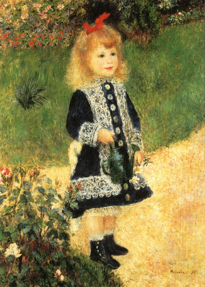 Kunstkarte Pierre Auguste Renoir "Mädchen mit Giesskanne" Kunstkarte Pierre Auguste Renoir "Mädchen mit Giesskanne"
