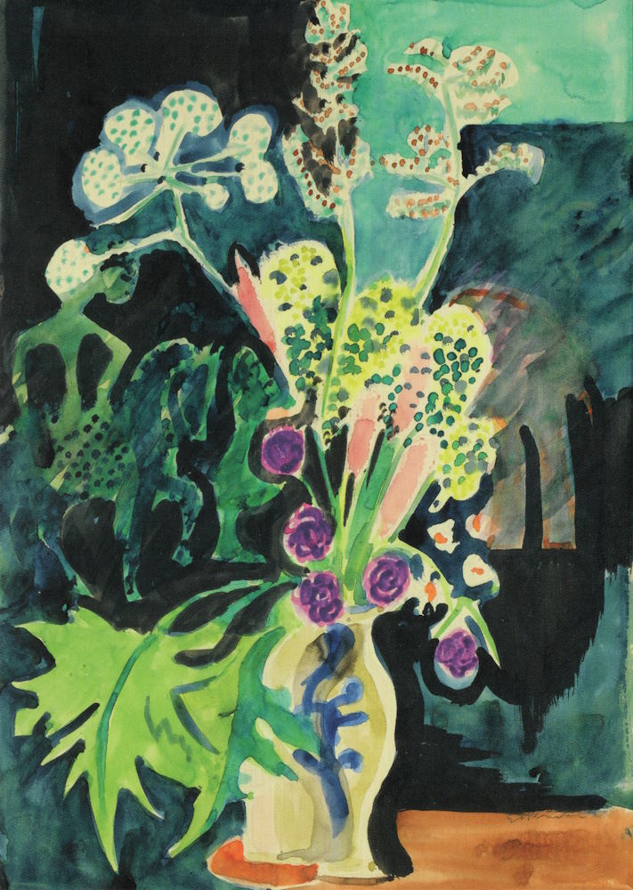 Kunstkarte Ernst Ludwig Kirchner "Blumen in Vase"