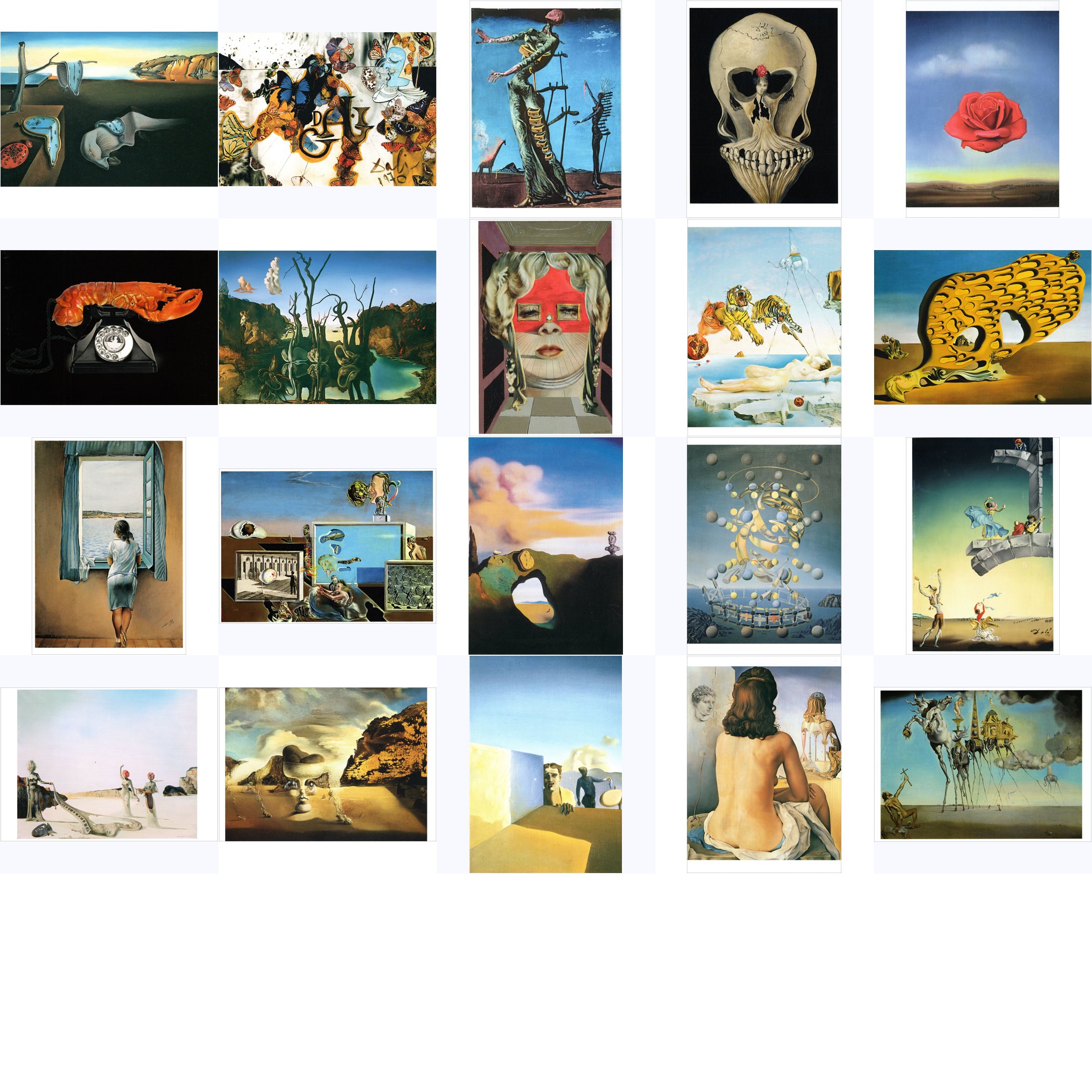 Kunstkarten-Komplett-Set Salvador Dalí