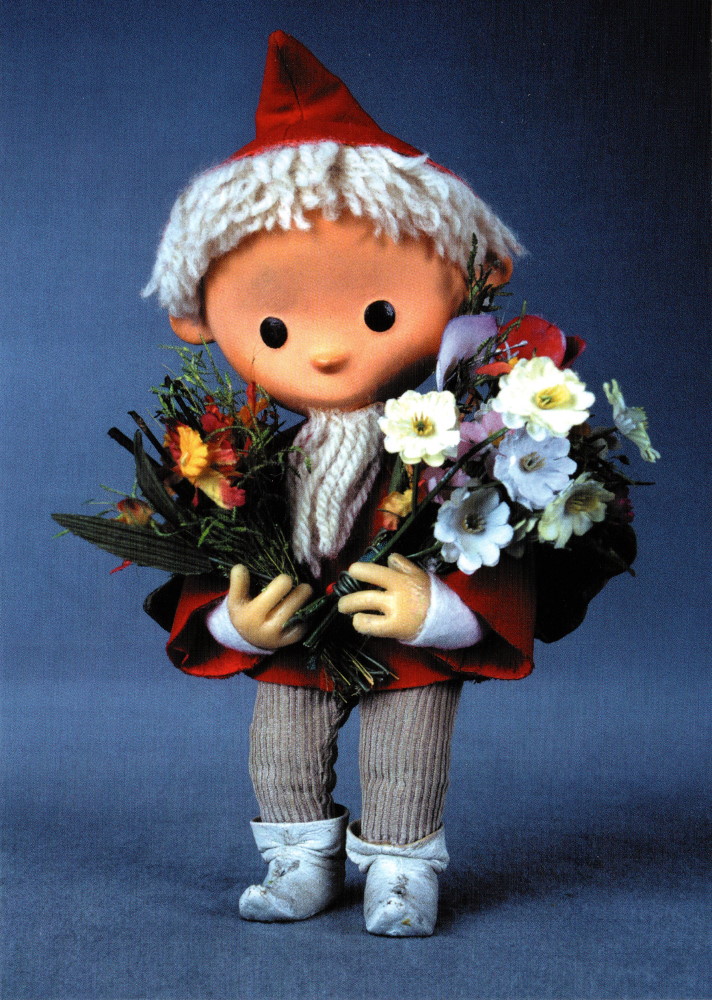 Postkarte "Unser Sandmännchen: Sandmännchen mit Blumen" Postkarte "Unser Sandmännchen: Sandmännchen mit Blumen"
