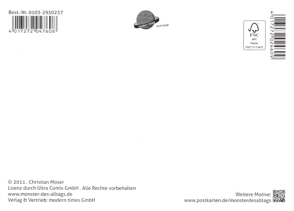 Postkarte "Monster des Alltags - No. 30: klatsch & tratsch"