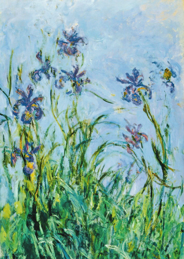 Kunstkarte Claude Monet "Malvenfarbene Iris"