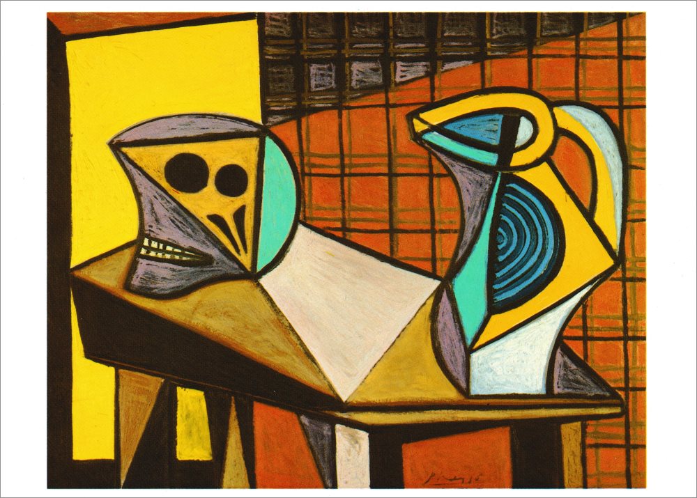 Kunstkarte Pablo Picasso "Stilleben mit Schädel und Tonkrug"