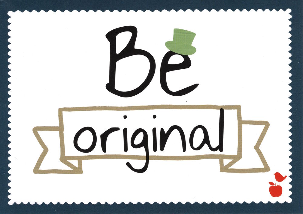 Postkarte "Be original"