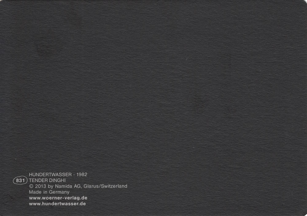 Kunstkarte Hundertwasser "Tender Dinghi"