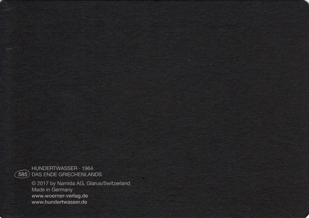Kunstkarte Hundertwasser "Das Ende Griechenlands"