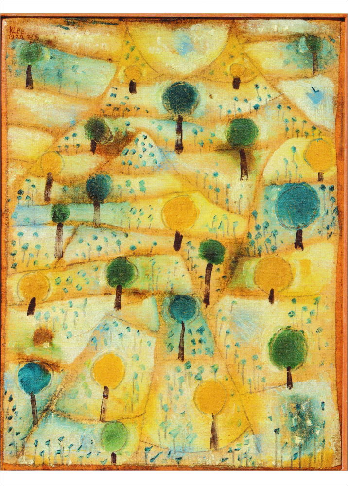 Kunstkarte Paul Klee "Kleine rhythmische Landschaft"