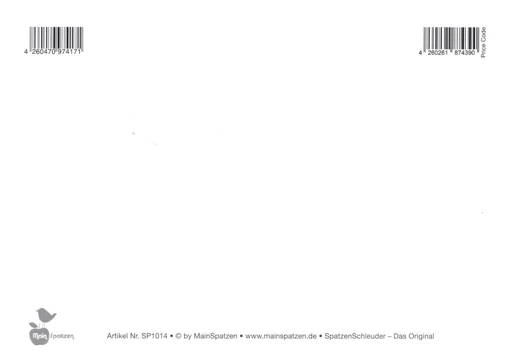 Postkarte "Wenn Frauen sich unterhalten, sitzt der Teufel ..." (Rückseite)