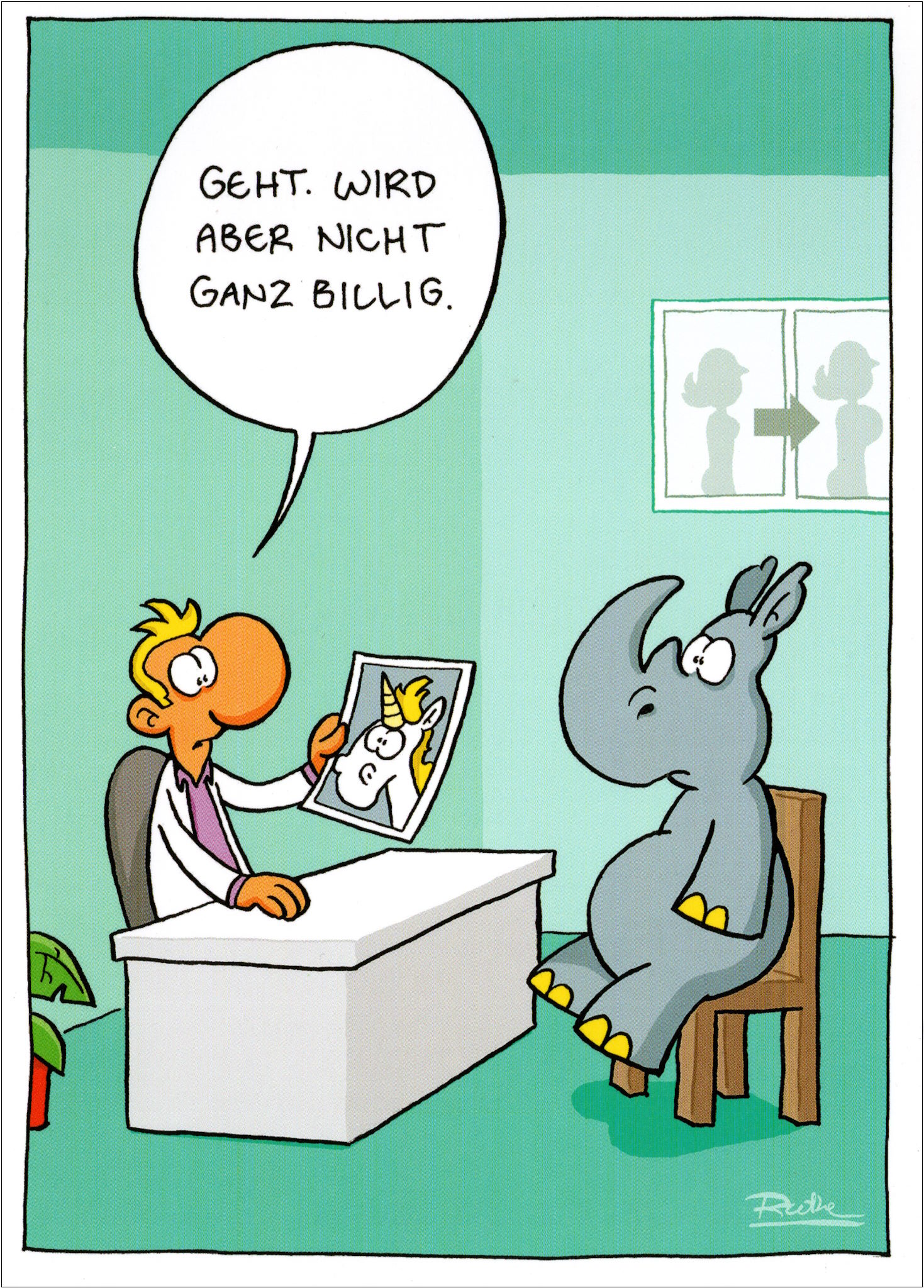 Postkarte Ralph Ruthe "Geht. Wir aber nicht ganz billig." Postkarte Ralph Ruthe "Geht. Wir aber nicht ganz billig."