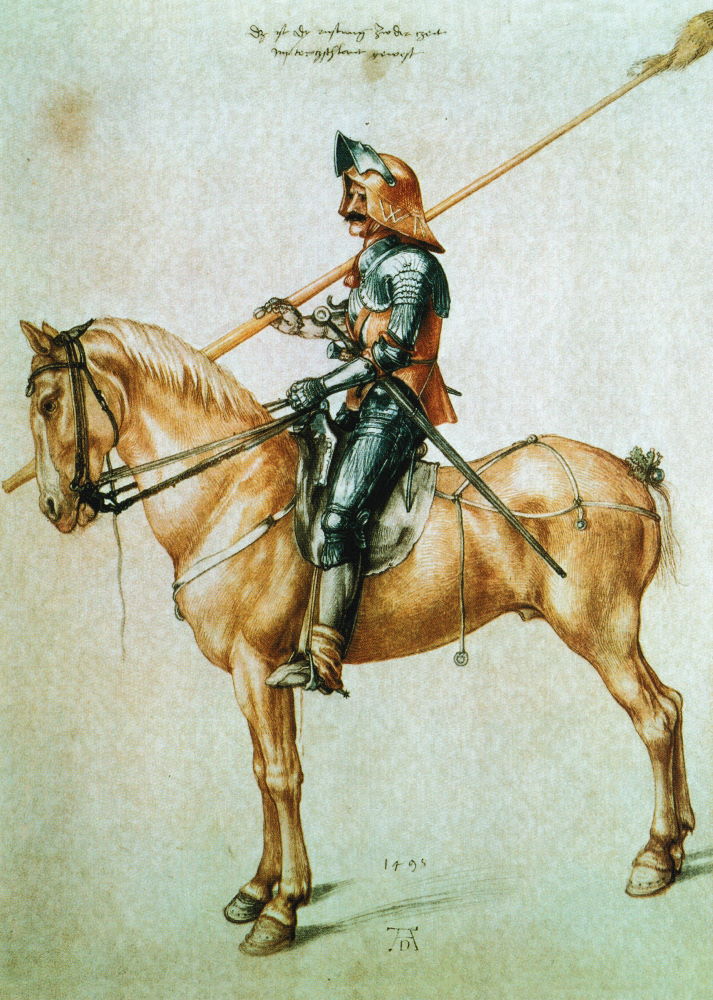 Kunstkarte Albrecht Dürer "Gewappneter Reiter"